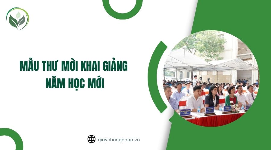 Mẫu thư mời khai giảng năm học mới