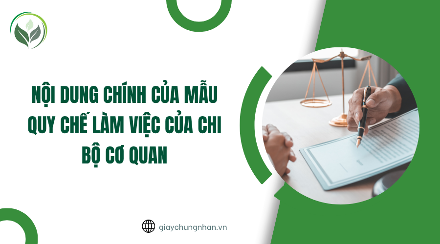 Nội dung chính của mẫu quy chế làm việc của chi bộ cơ quan