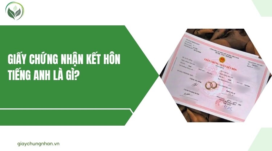 Giấy chứng nhận kết hôn tiếng Anh là gì?