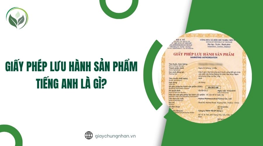 Giấy phép lưu hành sản phẩm tiếng Anh là gì?