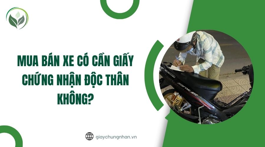 Mua bán xe có cần giấy chứng nhận độc thân không?