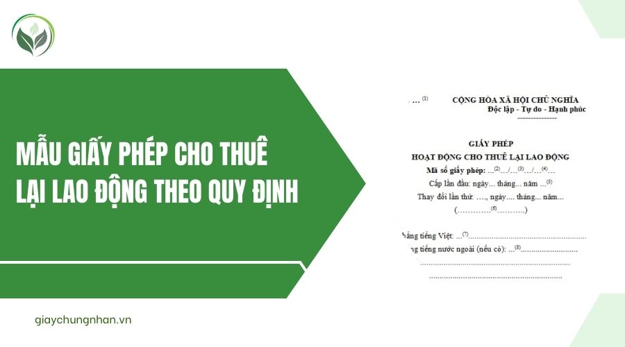 Mẫu giấy phép cho thuê lại lao động theo quy định