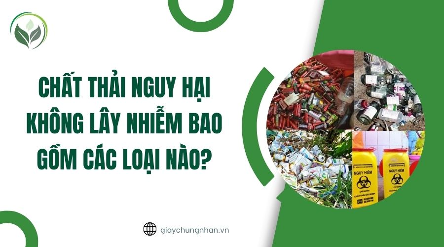 Chất thải nguy hại không lây nhiễm bao gồm các loại nào?