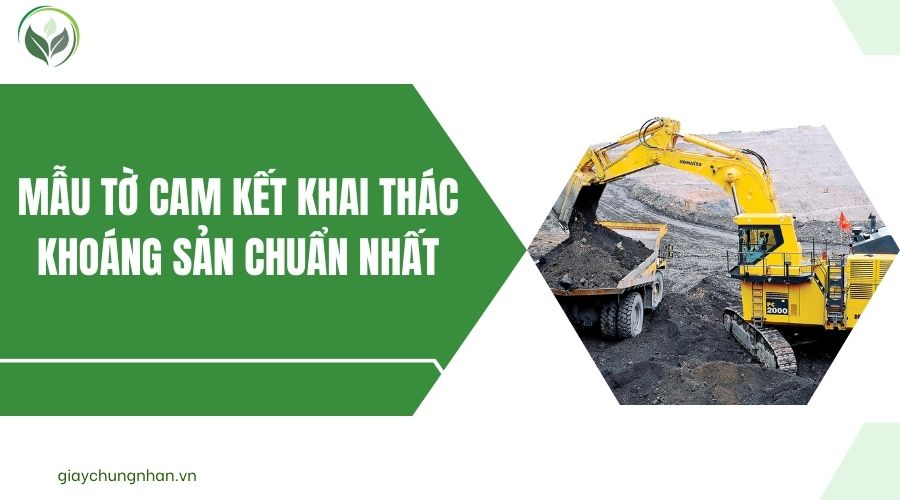 Mẫu tờ cam kết khai thác khoáng sản chuẩn nhất