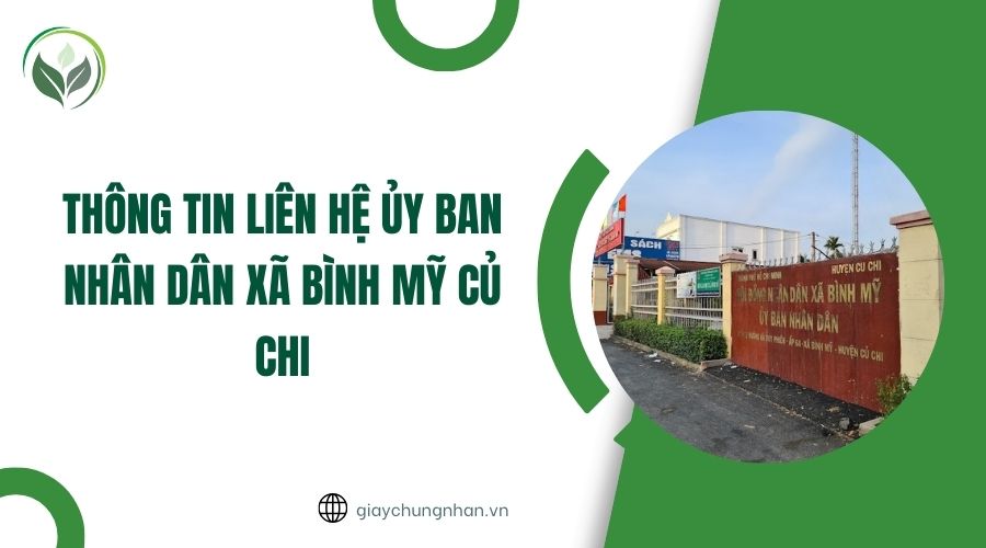 Thông tin liên hệ Ủy ban nhân dân xã Bình Mỹ Củ Chi