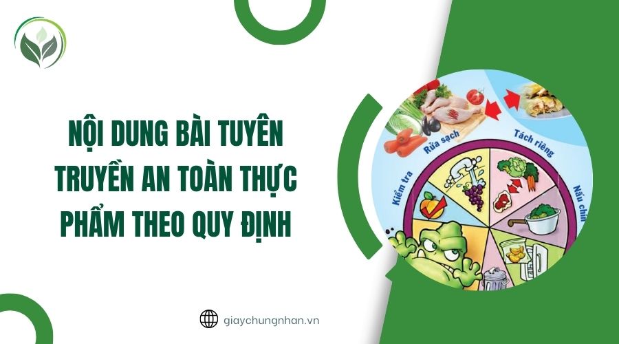 Nội dung bài tuyên truyền an toàn thực phẩm theo quy định